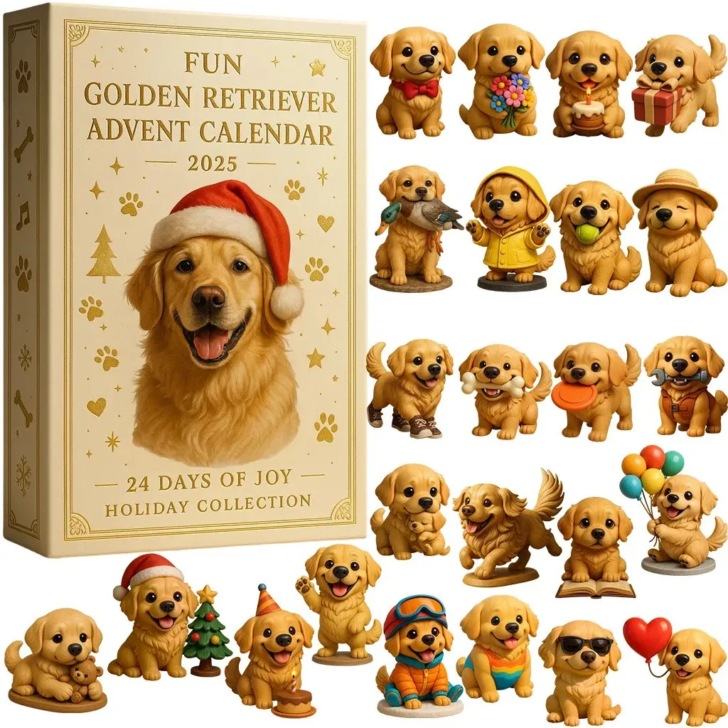 Lustiger Golden Retriever Adventskalender 2025