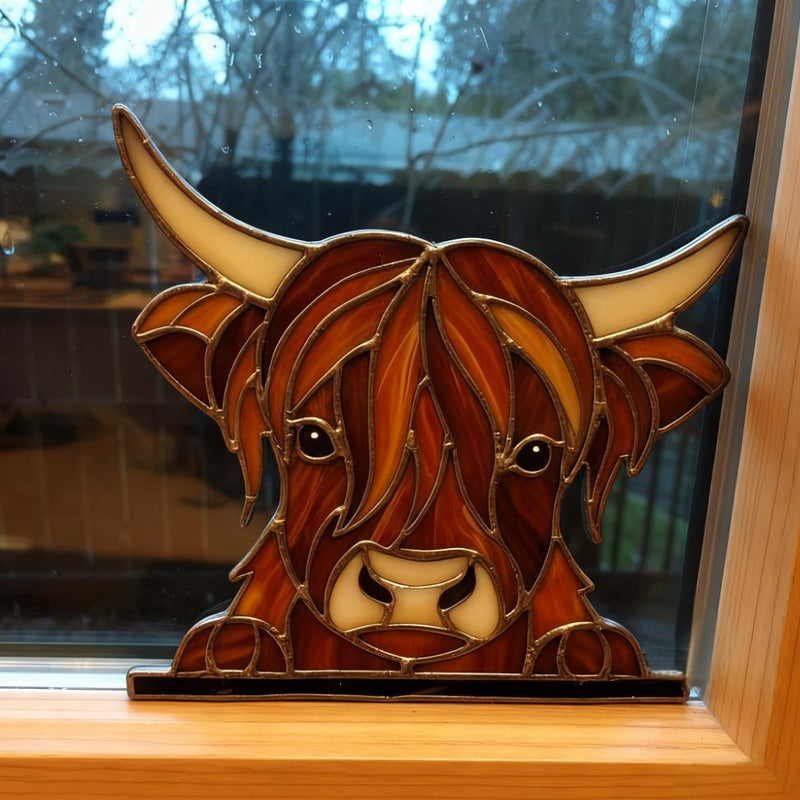 Fensteraufkleber für Hochlandrinder