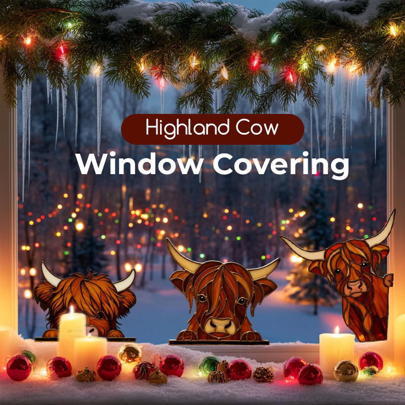 Fensteraufkleber für Hochlandrinder