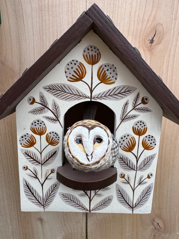 🦉Verspielte kinetische Vogelhaus-Wanddekoration