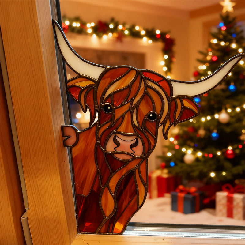 Fensteraufkleber für Hochlandrinder