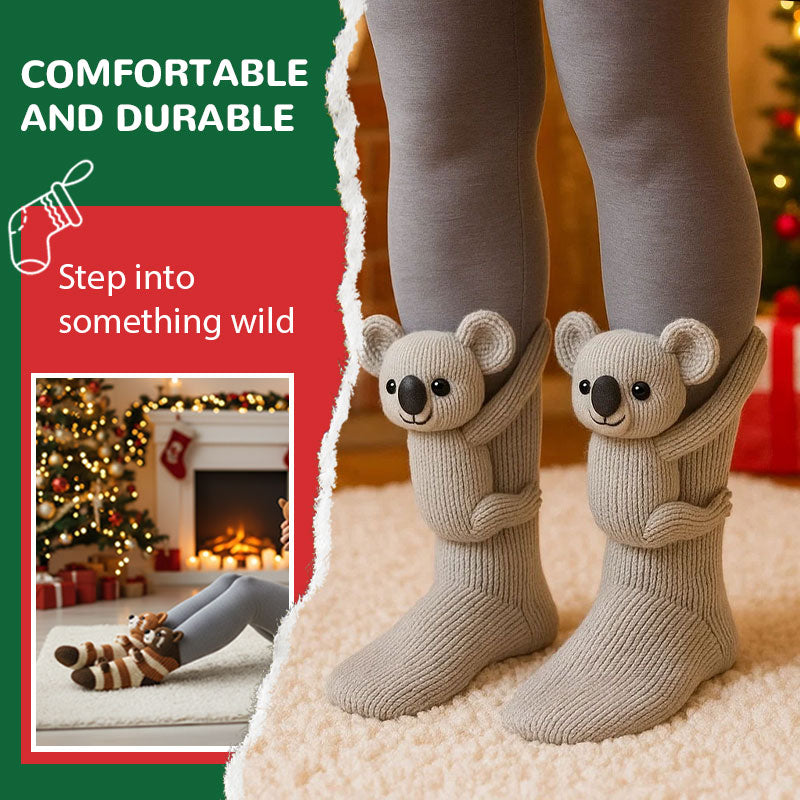 🎅Julera 49% rabatt 🎄3D-stickade djurstrumpor