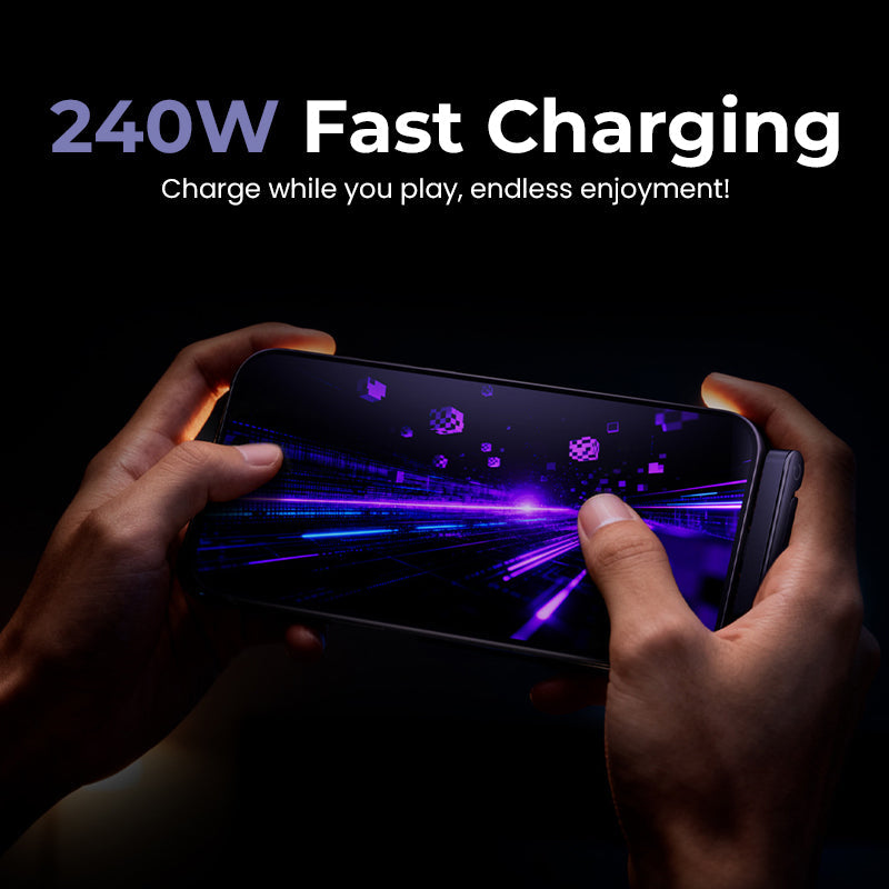 ⚡Unsichtbares 2-in-1-Ladekabel mit Halterung – 240-W-Schnellladekabel mit integrierter Handyhalterung