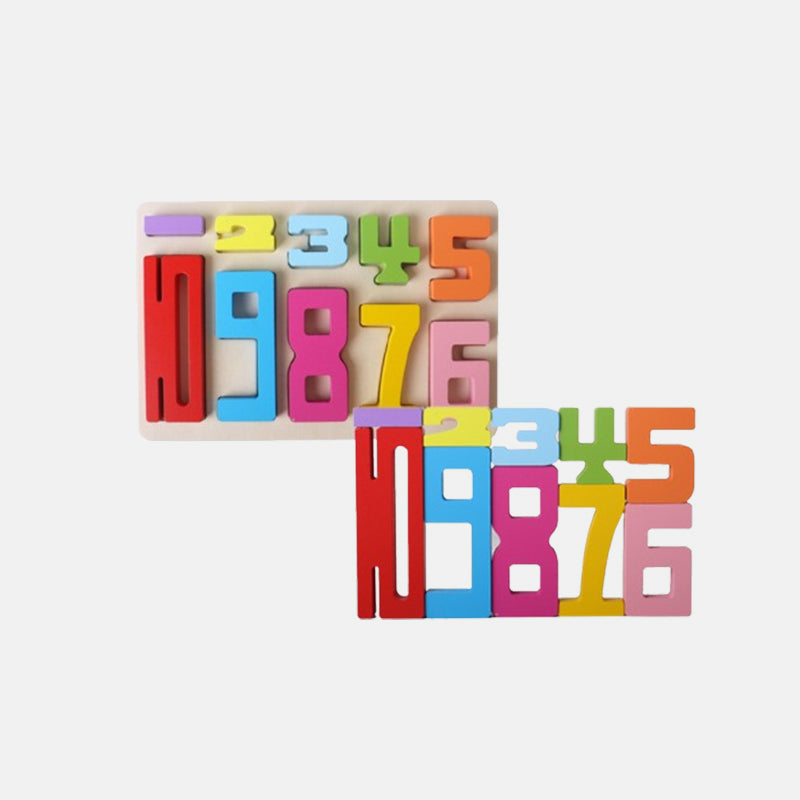 🌟 Children's Wooden Number Blocks - Toy Building Blocks