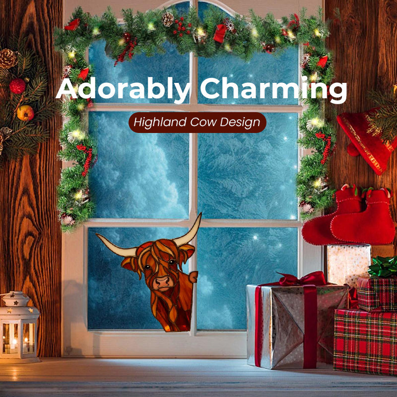 Fensteraufkleber für Hochlandrinder