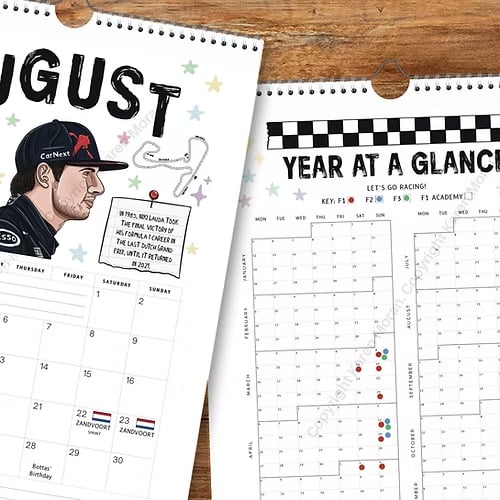 🏎️📅F1 Scrapbook Rennkalender 2026 — Der ultimative Wandkalender für Rennsportfans