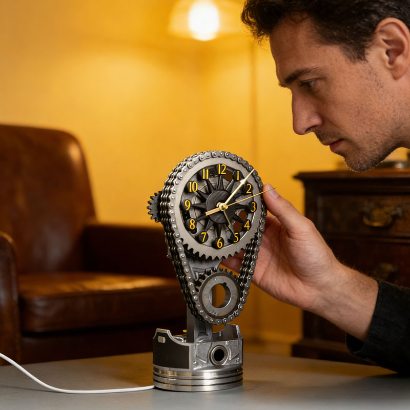 Anhänger mit Zahnraduhr