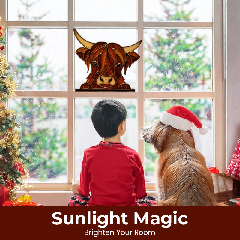 Fensteraufkleber für Hochlandrinder