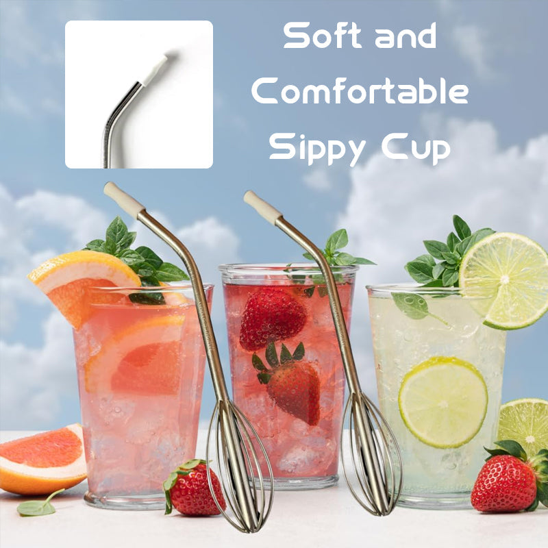 🍹 [2-in-1-Innovation] Der Whisk Straw | Schlürfen, umrühren und jeden Tropfen genießen! ✨