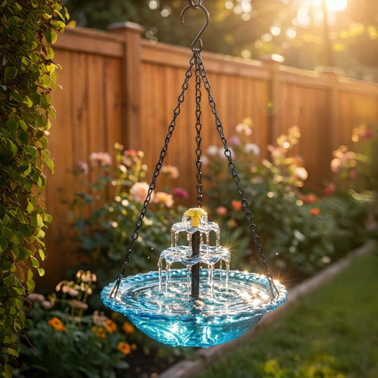 🌞💧 SunCascade Solar Hanging Garden Fountain