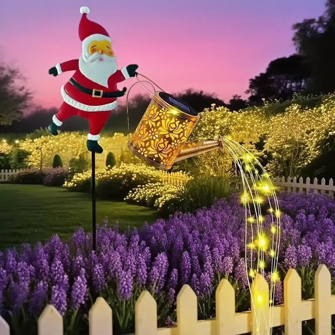 ⏰Solar-Gartenleuchte in Form des Weihnachtsmanns🎅🎄