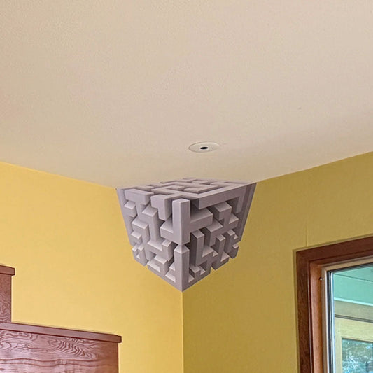 🧩 Moderne geometrische Eckwandskulptur