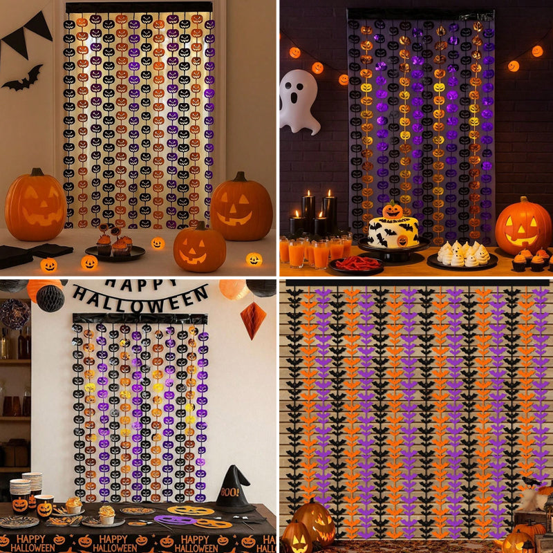 🦇 Läskig fladdrande fladdermusgirlang – Väck din Halloween till liv!
