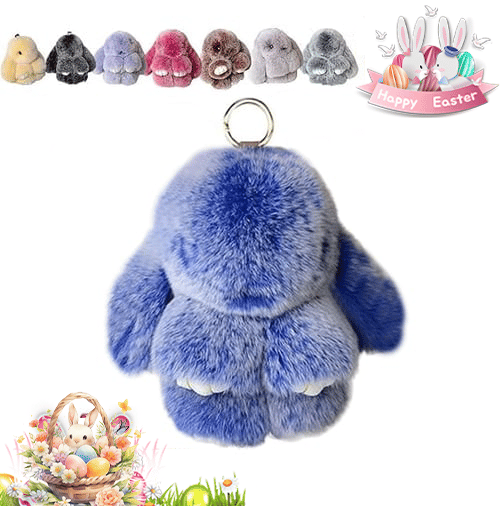 🐰Cute Easter Bunny Plush Keychain - Gift Option in Iron Box, 🎁Sweet Easter Surprise