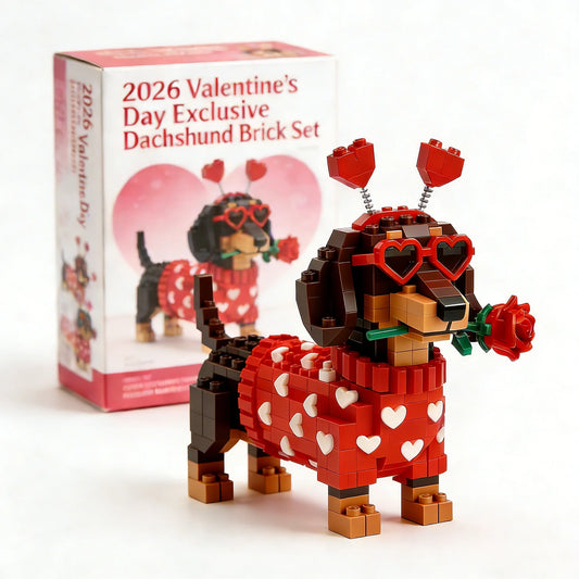 💖 2026 Valentine’s Day Exclusive Dachshund Brick Set 🐕