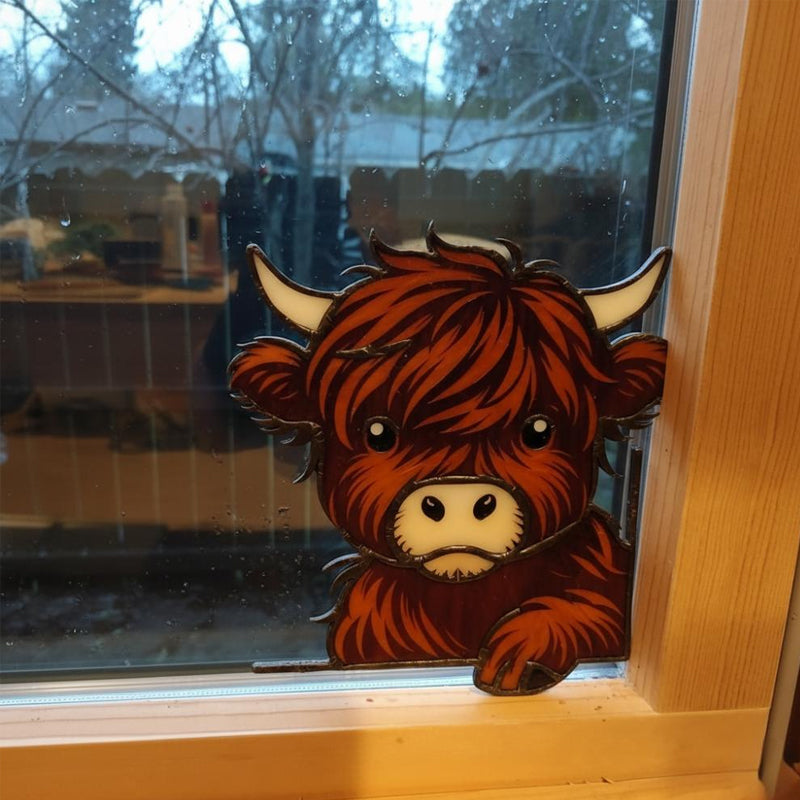 Fensteraufkleber für Hochlandrinder