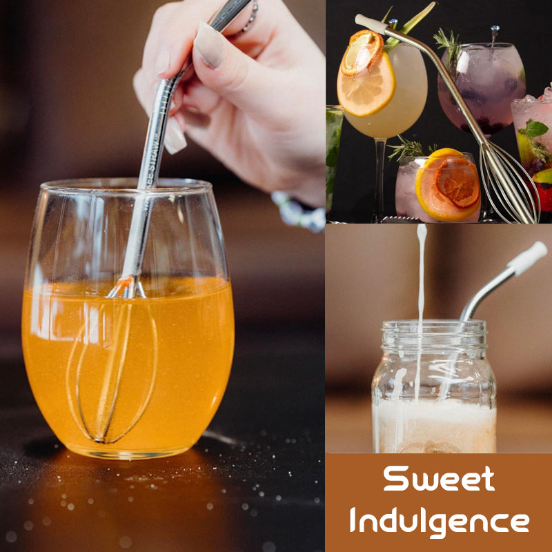🍹 [2-in-1-Innovation] Der Whisk Straw | Schlürfen, umrühren und jeden Tropfen genießen! ✨