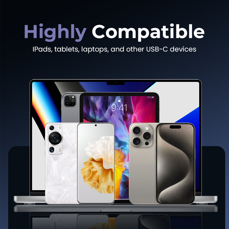 ⚡Unsichtbares 2-in-1-Ladekabel mit Halterung – 240-W-Schnellladekabel mit integrierter Handyhalterung