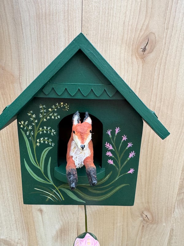 🦉Verspielte kinetische Vogelhaus-Wanddekoration