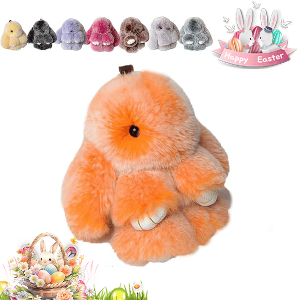 🐰Cute Easter Bunny Plush Keychain - Gift Option in Iron Box, 🎁Sweet Easter Surprise
